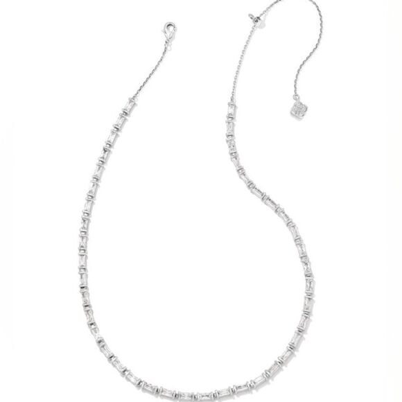NWOT KENDRA SCOTT
Juliette Strand Necklace Rhodium - White Crystal #KSNK - Picture 4 of 9